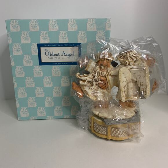David Frykman Two Angels Dancing Musical Figurine Oldest Angel Collection 1999 - Picture 1 of 8
